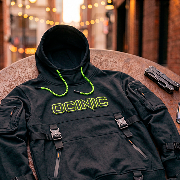 Hoodie Cínico Black Neón